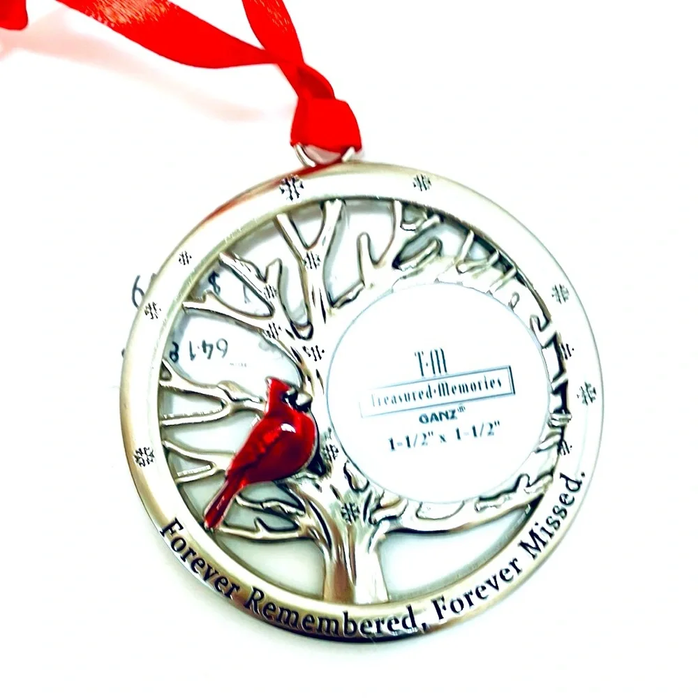 Cardinal Remembrance Frame Ornament - Picture 1 of 2